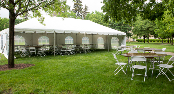 Graduation Tent table and chairs
