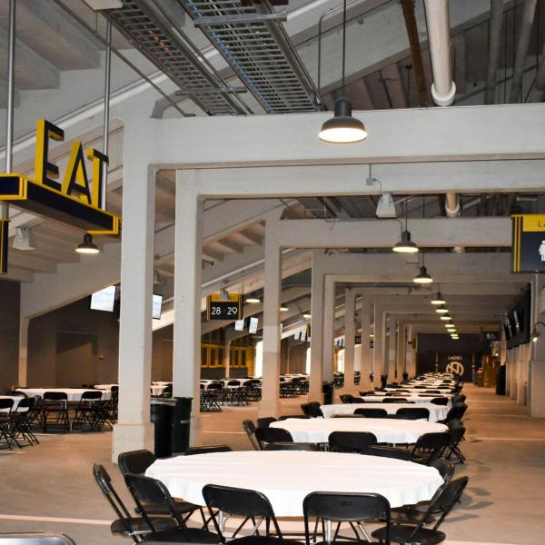 Notre Dame Stadium Concourse With Tables and Chairs Rentals