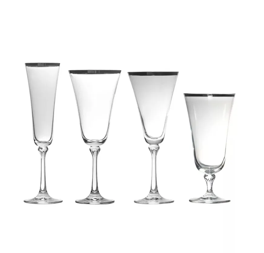 Charlotte Platinum Glassware Collection