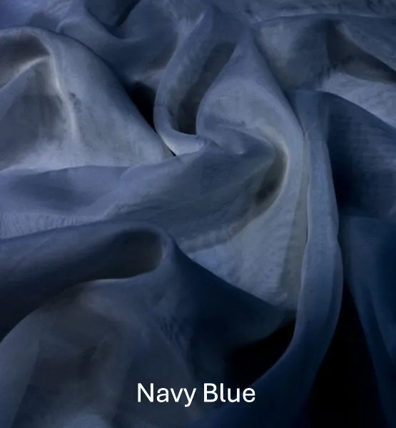Sheer Drape Navy Blue