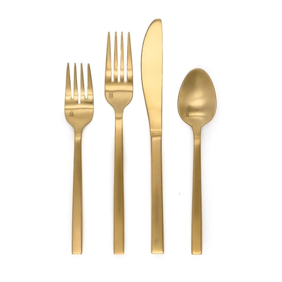 Arezzo Brushed Gold Flatware