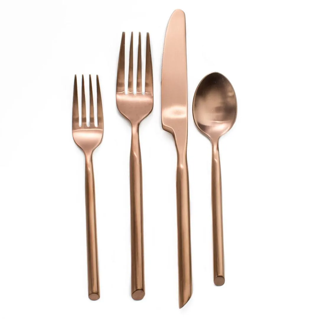 Brushed Copper Flatware