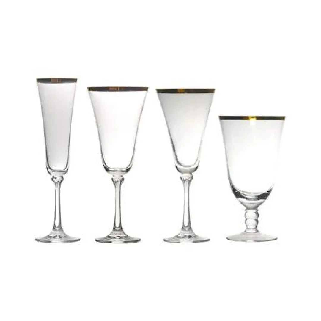 Charlotte Glassware Collection (Gold)