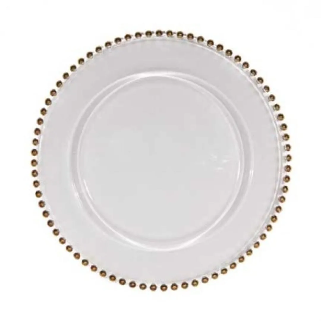 Gold Beaded Charger