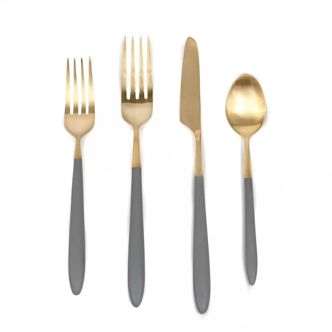 Grey Gold Flatware