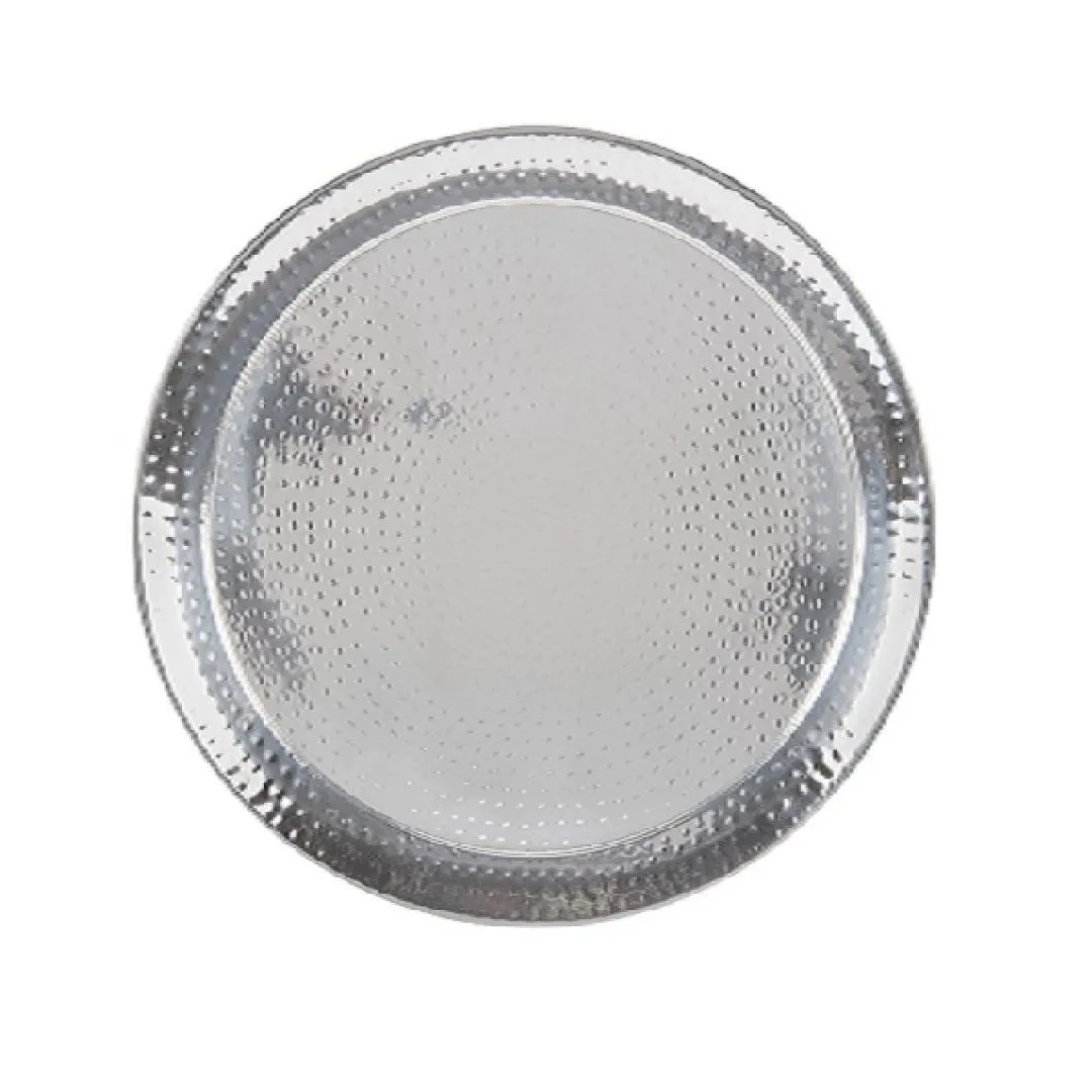 Hammered Round Serving Tray