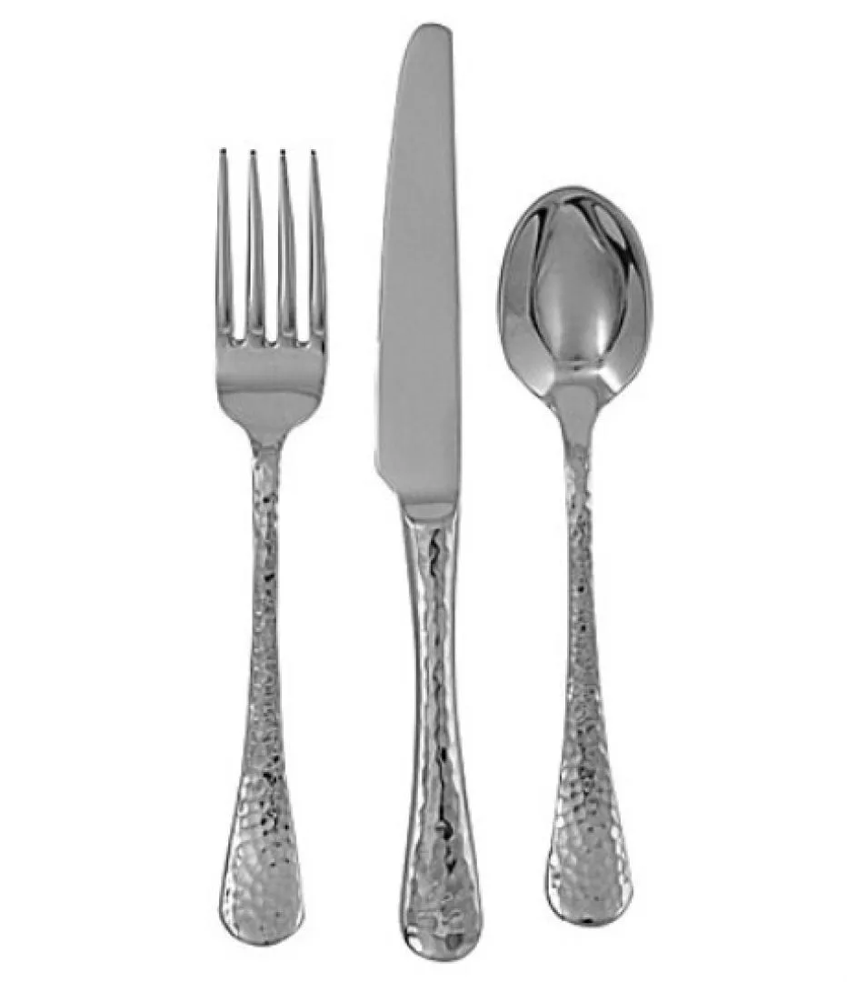 Hammered Stainless Flatware
