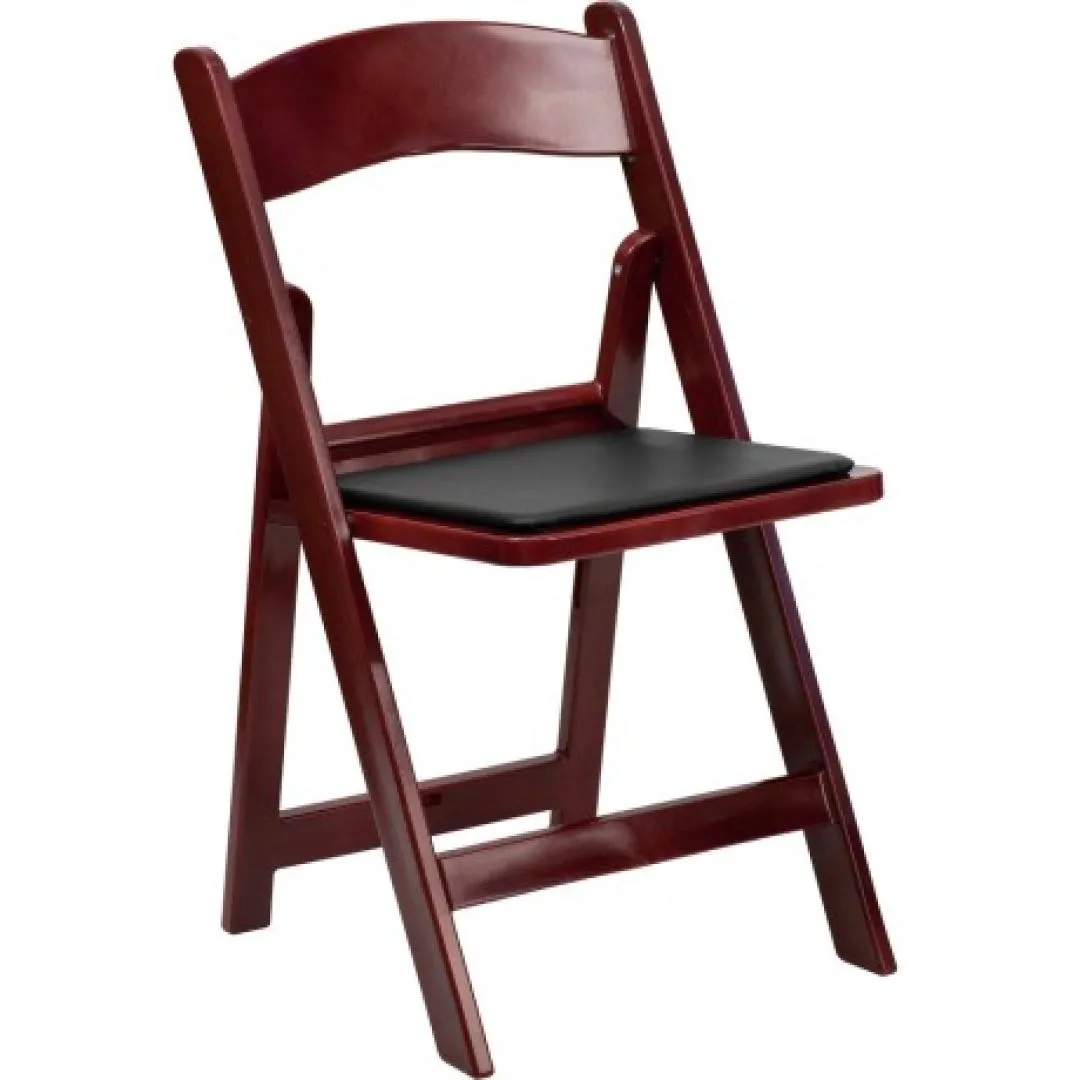 Mahogany Plastic Padded Chair