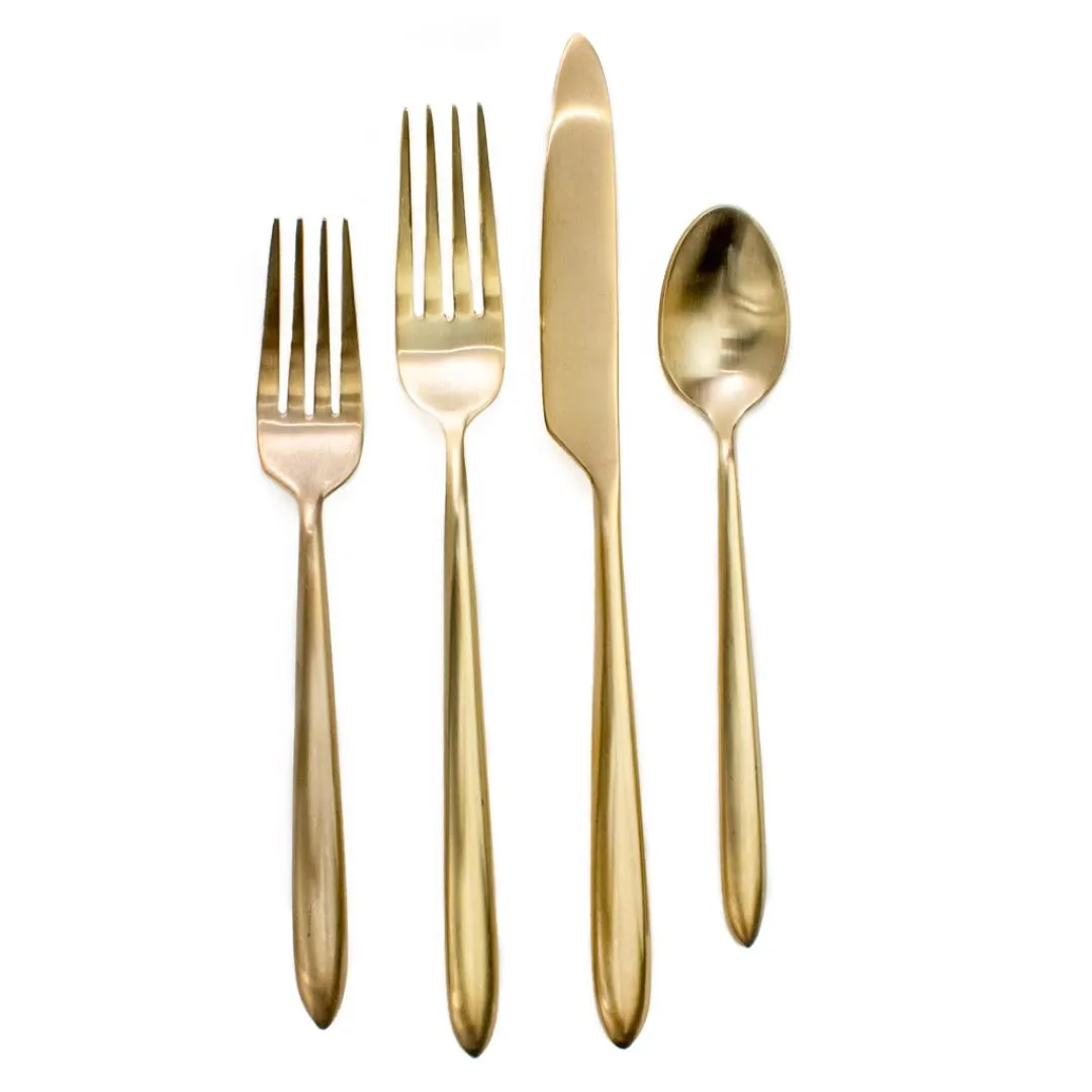 Velo Brushed Gold Flatware