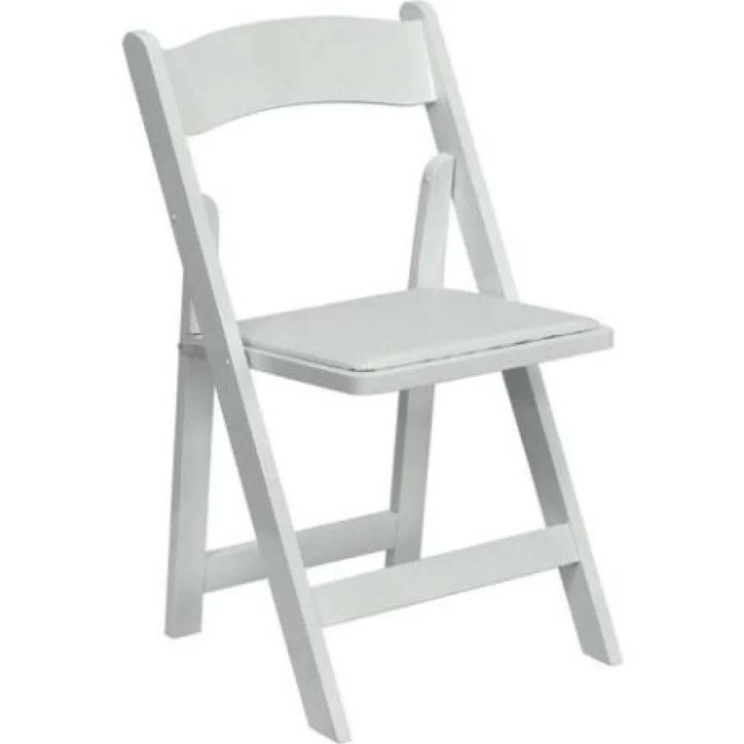 White Plastic Padded Chair