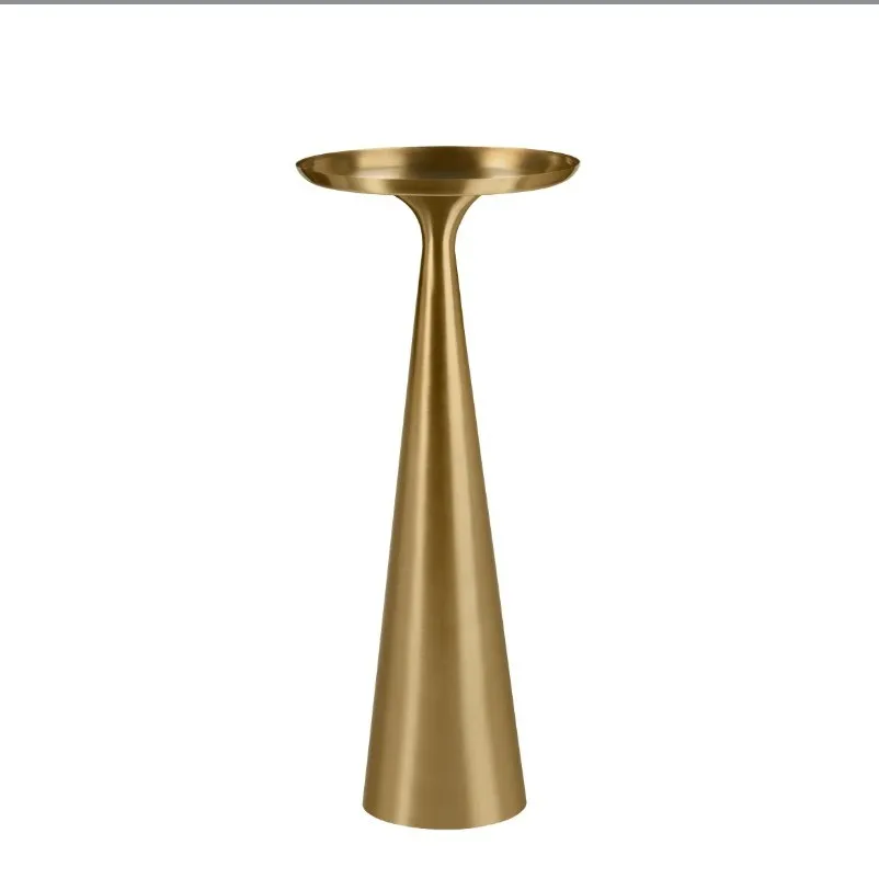 Round Gold End Table