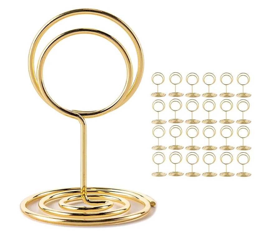 Gold Metal Table Number Holder
