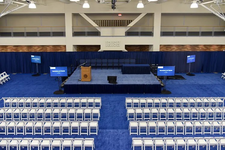 ND floor stage drape chairs
